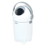 Cos pentru scutece, Nattou, Dropy, Sistem etans impotriva mirosurilor, Compatibil cu saci universali, Operare cu o mana, Potrivit pentru cca 25 scutece, 27 × 27 × 48.5 cm, 20 l, Alb