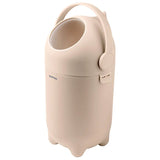 Cos pentru scutece, Nattou, Dropy, Sistem etans impotriva mirosurilor, Compatibil cu saci universali, Operare cu o mana, Potrivit pentru cca 25 scutece, 27 × 27 × 48.5 cm, 20 l, Bej