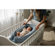 Cosulet bebelus, Feedo, Pentru dormit, joaca, protectie in patut, Baby Nest 90x60 cm, Din bumbac 100%, Design cu inimioare, Albastru