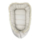 Cosulet bebelus, MimiNu, Premium, Pentru dormit, Baby Nest 55 x 75 cm, Cu Volanase si dantela, Husa 100% bumbac, Din bumbac certificat Oeko Tex Standard 100, Grey