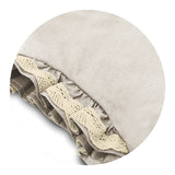 Cosulet bebelus, MimiNu, Premium, Pentru dormit, Baby Nest 55 x 75 cm, Cu Volanase si dantela, Husa 100% bumbac, Din bumbac certificat Oeko Tex Standard 100, Grey