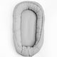 Cosulet bebelus, New Baby, Pentru dormit, Baby Nest 80 x 50 cm, Din muselina, Din materiale certificate Oeko Tex Standard 100, Light Grey