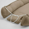 Cosulet bebelus, New Baby, Pentru dormit, Baby Nest 80 x 50 cm, Din muselina, Din materiale certificate Oeko Tex Standard 100, Beige