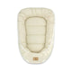Cosulet bebelus, Qmini, Pentru dormit, Baby Nest 55 x 75 cm, Husa 100% muselina dubla, Material certificat Oeko Tex Standard 100, Warm beige