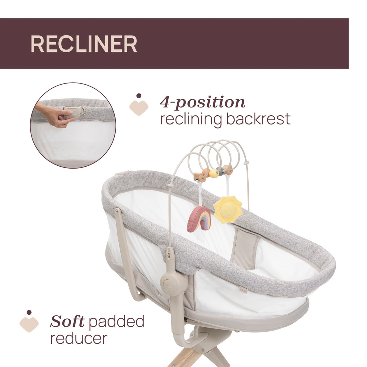 Cosulet multifunctional 4 in 1 Chicco Baby Hug Armonia, Scandinavian (Gri), 0 luni+ - gogobaby.ro