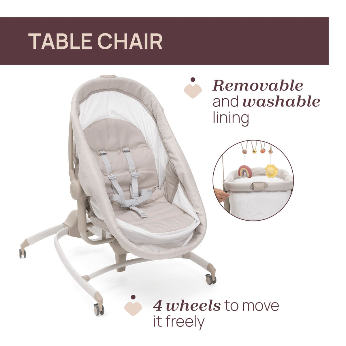 Cosulet multifunctional 4 in 1 Chicco Baby Hug Armonia, MotherPearl (Bej), 0 luni+