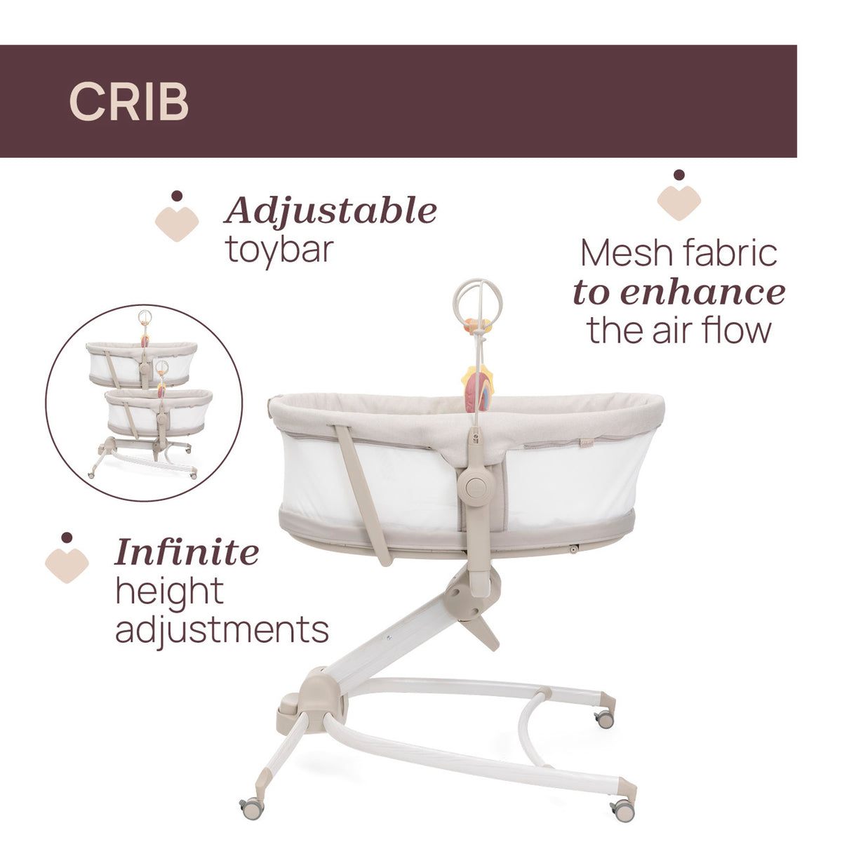 Cosulet multifunctional 4 in 1 Chicco Baby Hug Armonia, MotherPearl (Bej), 0 luni+