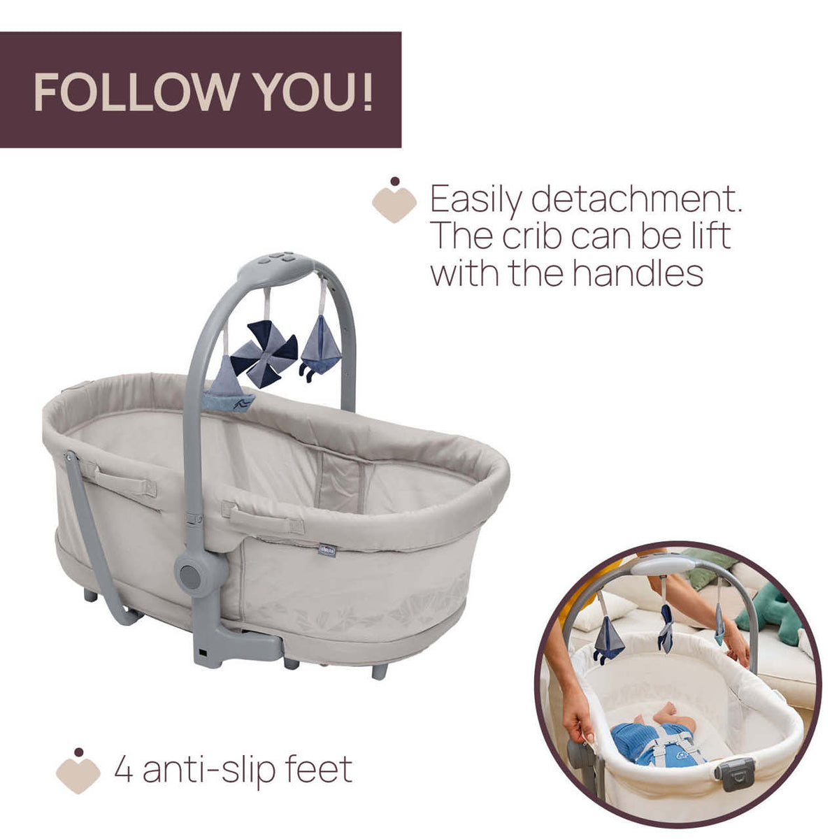 Cosulet multifunctional 5 in 1 Chicco Baby Hug Pro, BeigeLatte (Bej), 0luni+ - gogobaby.ro