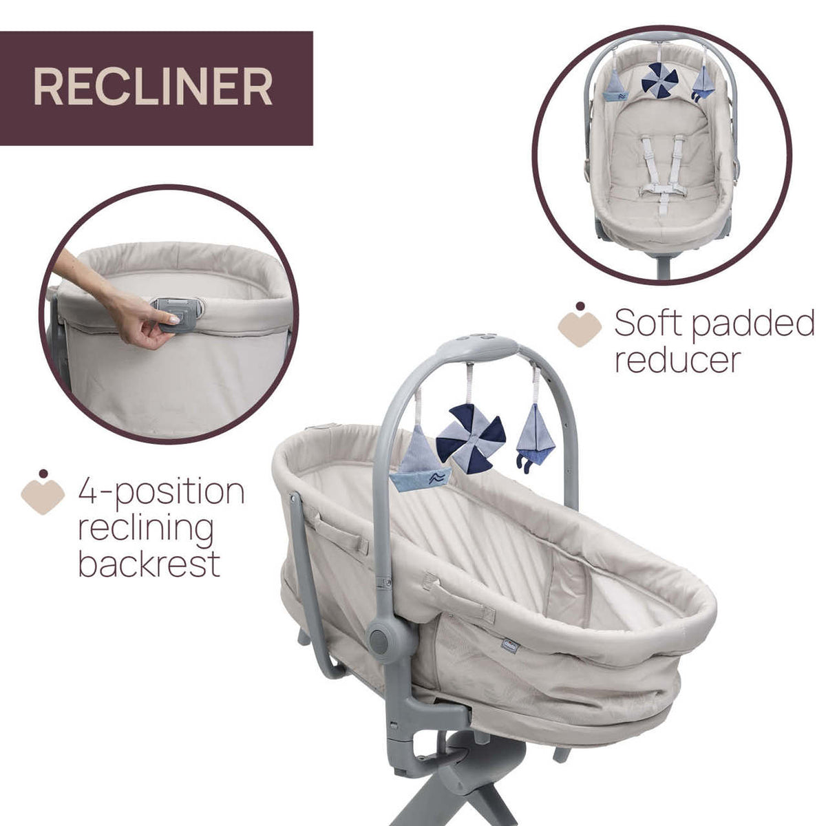 Cosulet multifunctional 5 in 1 Chicco Baby Hug Pro, BeigeLatte (Bej), 0luni+ - gogobaby.ro