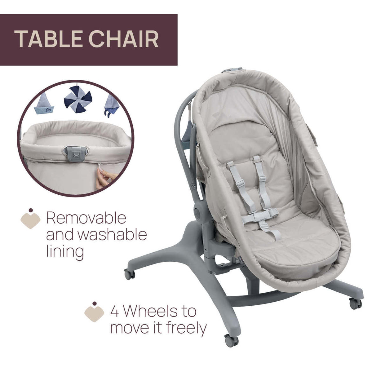 Cosulet multifunctional 5 in 1 Chicco Baby Hug Pro, BeigeLatte (Bej), 0luni+ - gogobaby.ro