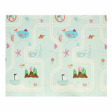 Covoras de joaca, Bocioland, Water City, Pliabil, Protectie impotriva loviturilor, Dimensiune mare, 180 x 150 cm, Cu Imprimeu pe ambele parti, Potrivit pentru utlizare atat in interior, cat si in exterior