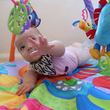 Covoras educational, Playgro, Pentru copii, Interactiv, Multifunctional, Pentru activitati fizice, Cu elemente detasabile, 0 luni+, Clip Clop Musical Activity Gym