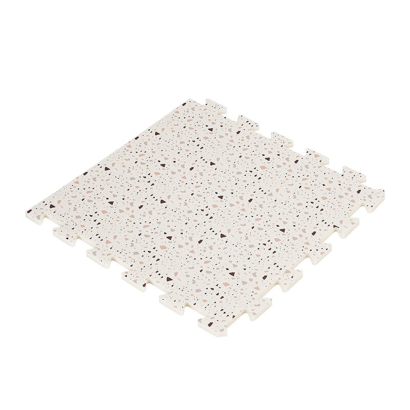 Covoras educativ, Lionelo, Yoka, Din spuma XPE non-toxica, Tip puzzle, 6 piese, Cu doua fete, Suprafata antiderapanta, 173x116 cm, Grosime 1.5 cm, Bej