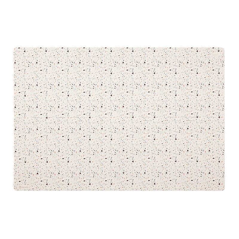 Covoras educativ, Lionelo, Yoka, Din spuma XPE non-toxica, Tip puzzle, 6 piese, Cu doua fete, Suprafata antiderapanta, 173x116 cm, Grosime 1.5 cm, Bej