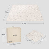 Covoras educativ, Lionelo, Yoka, Din spuma XPE non-toxica, Tip puzzle, 6 piese, Cu doua fete, Suprafata antiderapanta, 173x116 cm, Grosime 1.5 cm, Bej