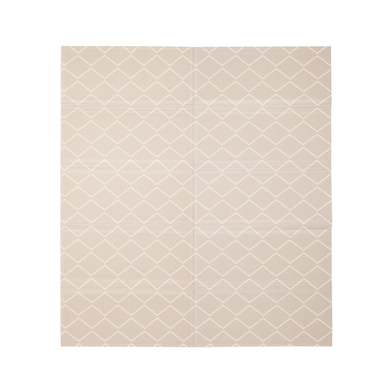 Covoras educativ, Lionelo, Zora, Din spuma XPE non-toxica, Cu doua fete, Suprafata antiderapanta, Dimensiune mare, 180x200 cm, Grosime 1.5 cm, Pliabil, Include geanta pentru transport, Bej