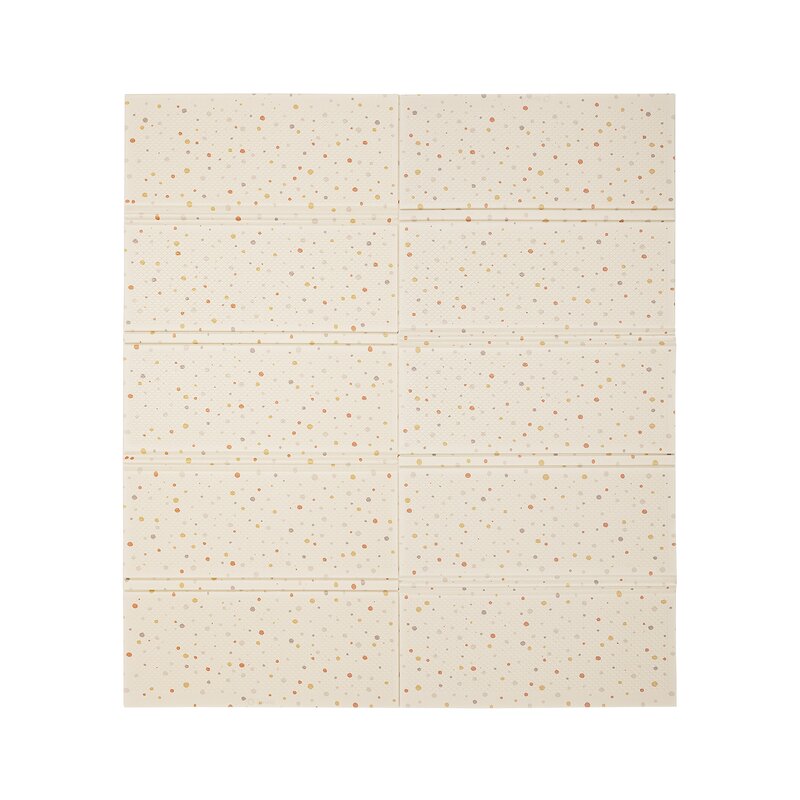 Covoras educativ, Lionelo, Zora, Din spuma XPE non-toxica, Cu doua fete, Suprafata antiderapanta, Dimensiune mare, 180x200 cm, Grosime 1.5 cm, Pliabil, Include geanta pentru transport, Bej