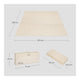 Covoras educativ, Lionelo, Zora, Din spuma XPE non-toxica, Cu doua fete, Suprafata antiderapanta, Dimensiune mare, 180x200 cm, Grosime 1.5 cm, Pliabil, Include geanta pentru transport, Bej