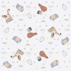 Covoras impermeabil pentru copii, Ceba Baby, Rezistent la pete, Sigur pentru pielea bebelusului, Usor de curatat, 120x120 cm, Giraffe & Friends, Multicolor