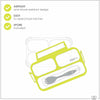 Cutie pentru pranz, Bbluv, Bento, Cu furculita, Cu trei compartimente, BPA Free, Lime
