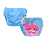 Set 2 chilotei de baie impermeabili, Zoocchini, protectie UPF50+, marime M, 12-24 Luni â€“ Pink Shark