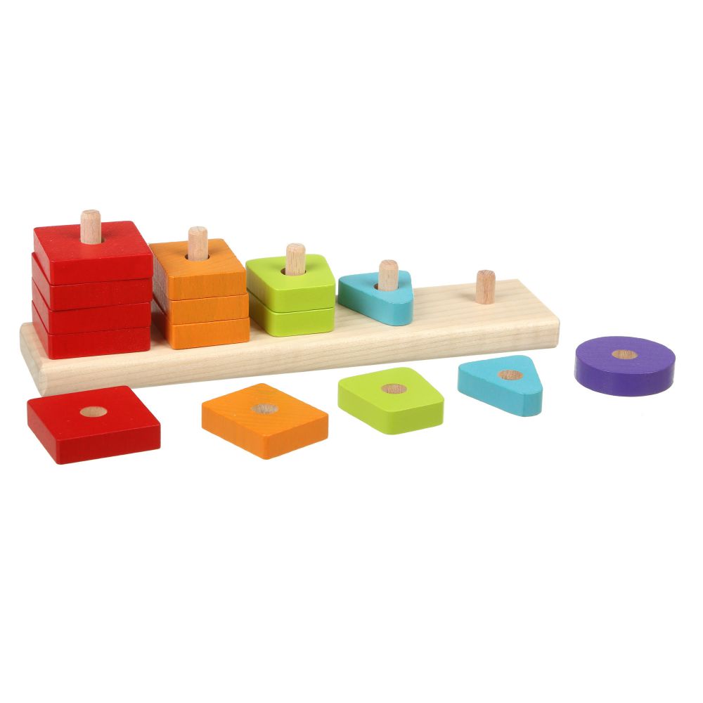 Jucarie din lemn, Cubika, Sortator Forme Geometrice 01 - gogobaby.ro