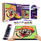 Set pictura cu argila usoara, 29*29 cm - Pug Dog