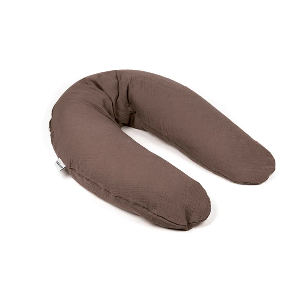Doomoo - Perna mare 3 in 1 Comfy Big Tetra Chocolate din bumbac organic: perna gravide, suport pentru hranire, suport pentru bebe - gogobaby.ro