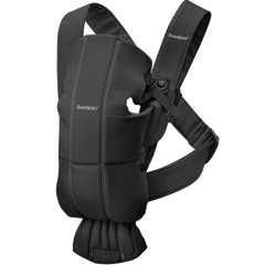 BabyBjorn - Marsupiu anatomic Mini, cu pozitii multiple de purtare, Black, Tesatura-Tricot