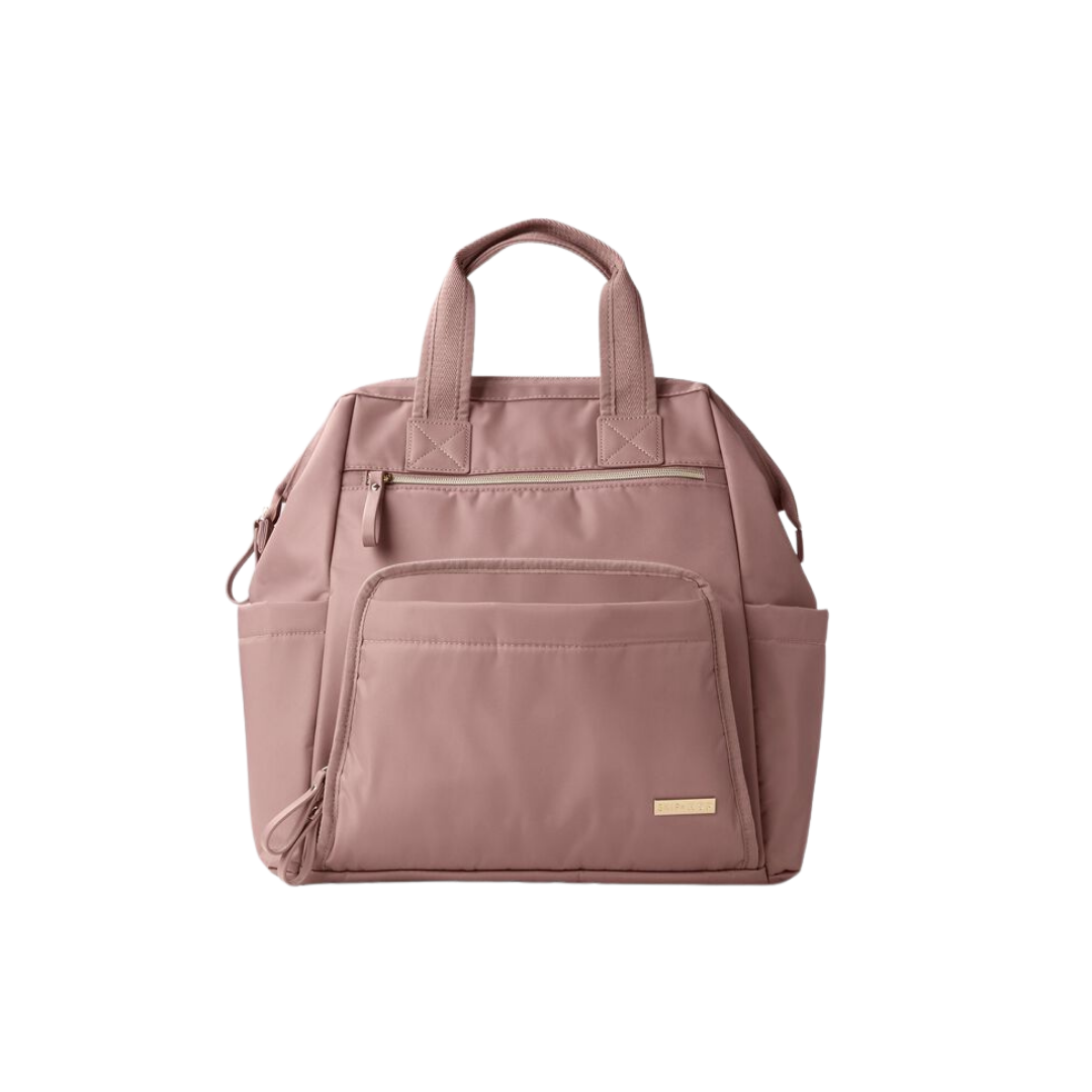 Skip Hop - Geanta pentru scutece tip rucsac, cu deschidere larga - Dusty Rose - gogobaby.ro
