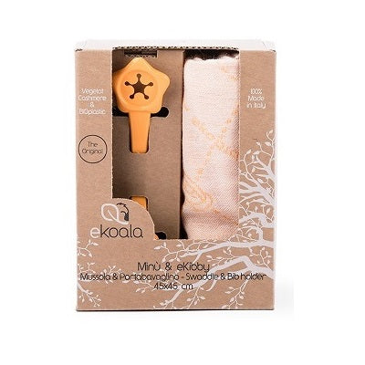 Set Swaddle si suport de prindere baveta, eKoala, Orange - gogobaby.ro