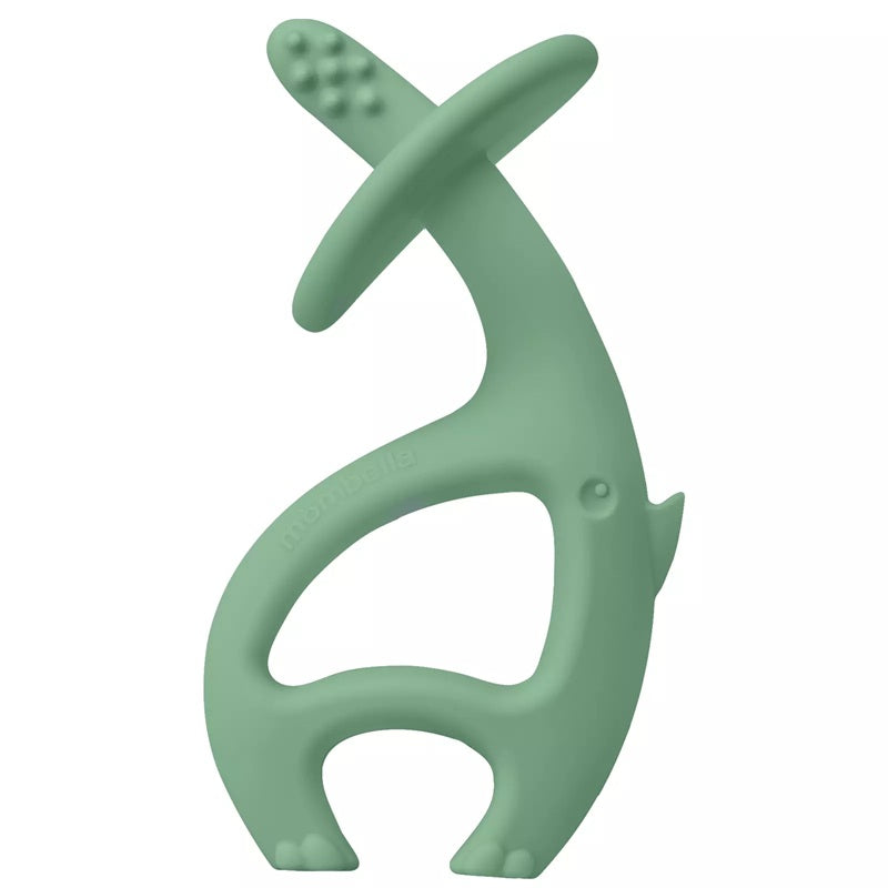 Inel gingival din silicon, Mombella - Elefant Verde