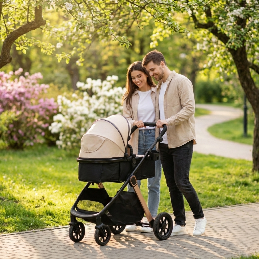 Carucior transformabil 2in1, Appekids Elite - Sand