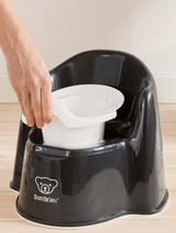 BabyBjorn - Olita cu protectie spate Potty Chair Black/White