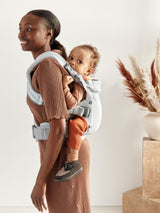 BabyBjorn - Marsupiu anatomic cu multiple pozitii de purtare colectia Harmony, 3D Mesh, Silver - Editie Limitata