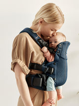 BabyBjorn - Marsupiu anatomic cu multiple pozitii de purtare colectia Harmony, 3D Mesh, Navy Blue - Editie Limitata