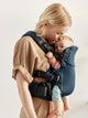 BabyBjorn - Marsupiu anatomic cu multiple pozitii de purtare colectia Harmony, 3D Mesh, Navy Blue - Editie Limitata