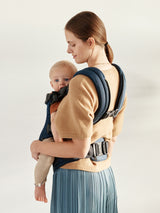 BabyBjorn - Marsupiu anatomic cu multiple pozitii de purtare colectia Harmony, 3D Mesh, Navy Blue - Editie Limitata