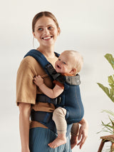 BabyBjorn - Marsupiu anatomic cu multiple pozitii de purtare colectia Harmony, 3D Mesh, Navy Blue - Editie Limitata