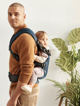 BabyBjorn - Marsupiu anatomic cu multiple pozitii de purtare colectia Harmony, 3D Mesh, Navy Blue - Editie Limitata