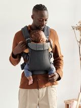 BabyBjorn - Marsupiu anatomic cu multiple pozitii de purtare colectia Harmony, 3D Mesh, Anthracite - Editie Limitata