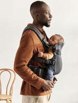 BabyBjorn - Marsupiu anatomic cu multiple pozitii de purtare colectia Harmony, 3D Mesh, Anthracite - Editie Limitata
