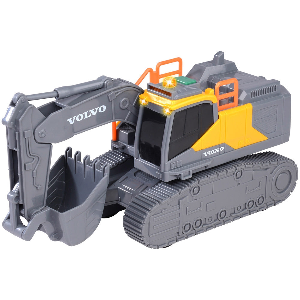Excavator Dickie Toys Volvo Tracked Excavator 23 cm cu lumini si sunete - gogobaby.ro