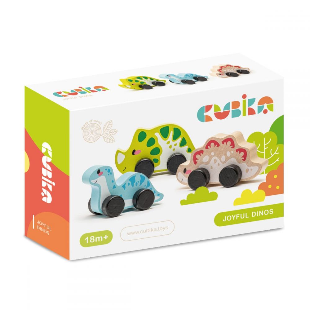 Jucarie din lemn, Cubika, Dinos Family - gogobaby.ro