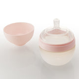 Biberon Anticolici Mombella Breast-Like, 120ml, Tetina S flux lent, 100% Silicon, Old Roze