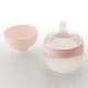 Biberon Anticolici Mombella Breast-Like, 120ml, Tetina S flux lent, 100% Silicon, Old Roze