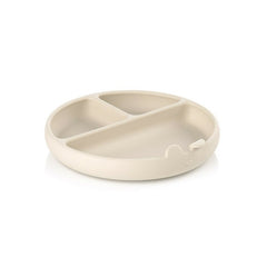 Farfurie BLW, Jane, Din silicon, Cu ventuze, 17 x 17 x 4 cm, BPA Free, Sand