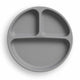 Farfurie compartimentata, Bocioland, Rotunda, Cu 3 compartimente, Fara BPA, 6-36 luni, Dark grey