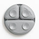 Farfurie compartimentata, Bocioland, Rotunda, Cu 3 compartimente, Fara BPA, 6-36 luni, Gray