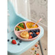 Farfurie compartimentata, Bocioland, Rotunda, Cu 3 compartimente, Fara BPA, 6-36 luni, Pink